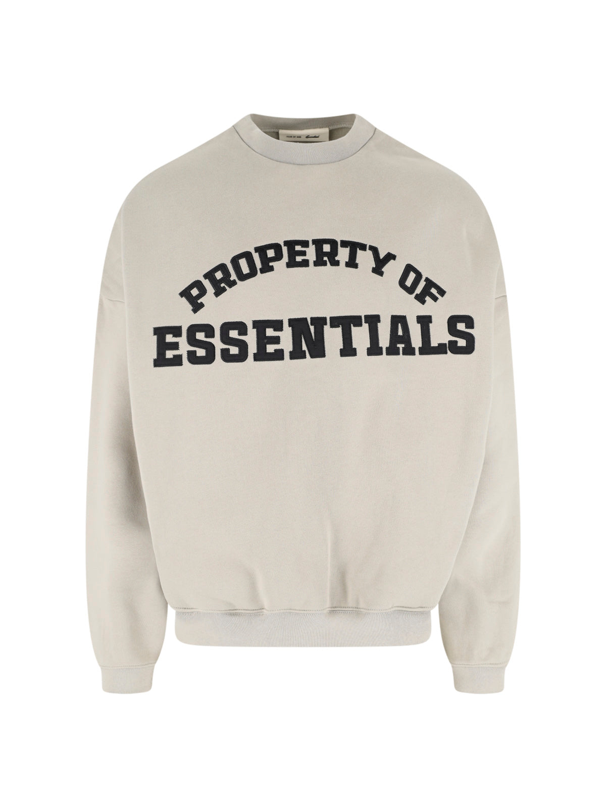 Black Relaxed Arched Logo Cropped Headed Sweatshirt