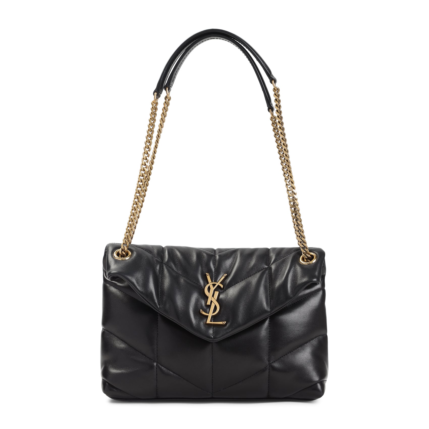 Quilted Puffer Handbag with Chain Strap