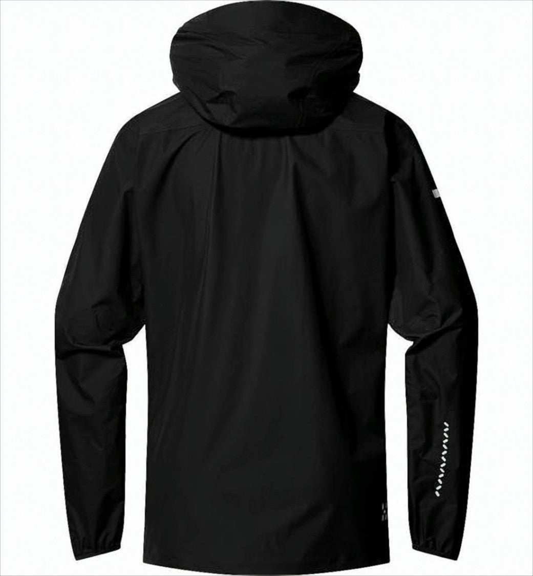 Black Activewear Jacket with Adjustable Hood