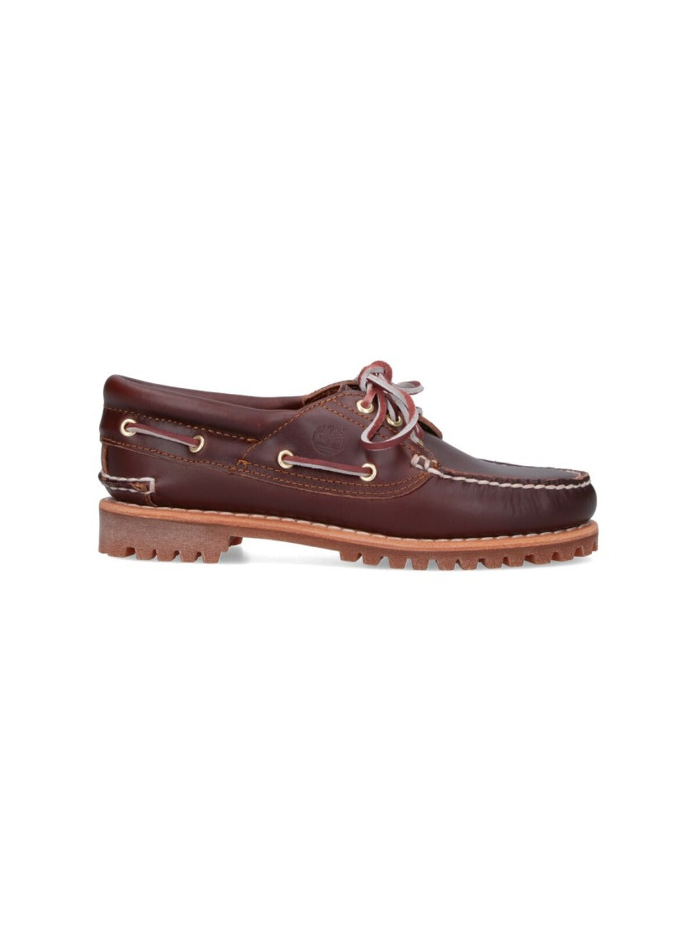 Brown Leather Slip-On Moccasins With Platform Sole
