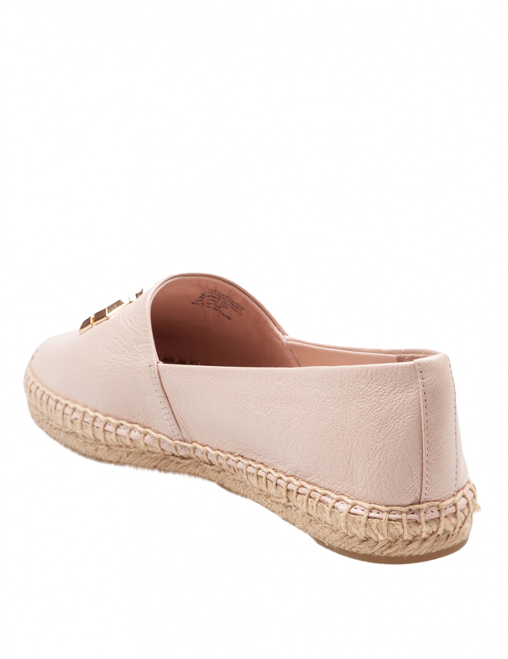 Eleanor Espadrille In Leather Color Rose