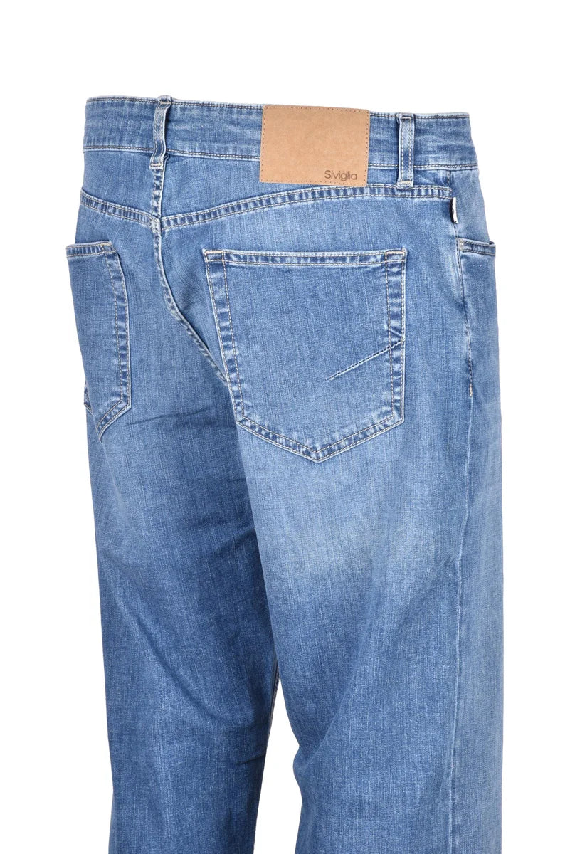 Light Blue Cotton Lyocell Elastane Jeans