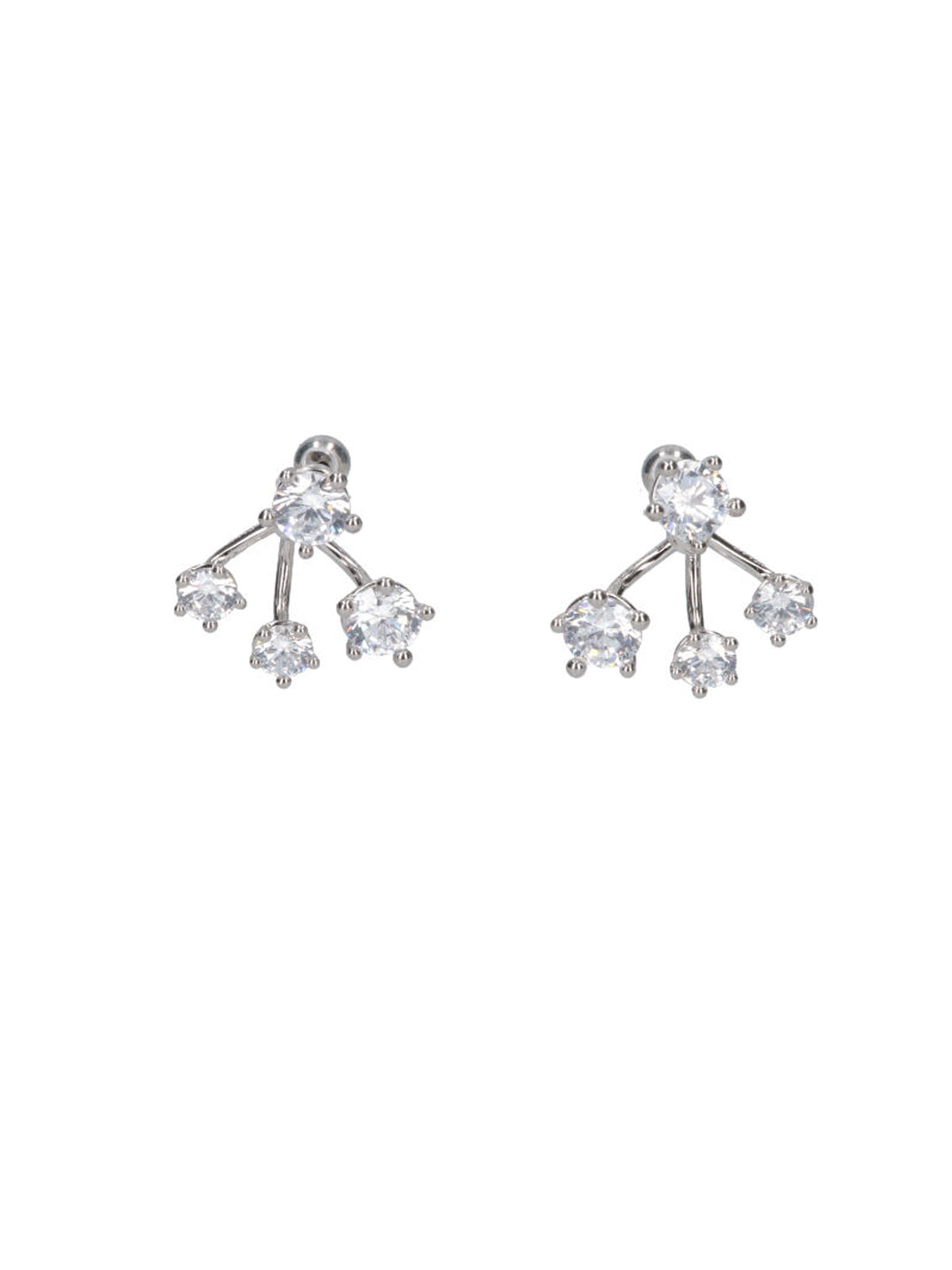 "Constellation" Earrings In Silver-Plated Brass