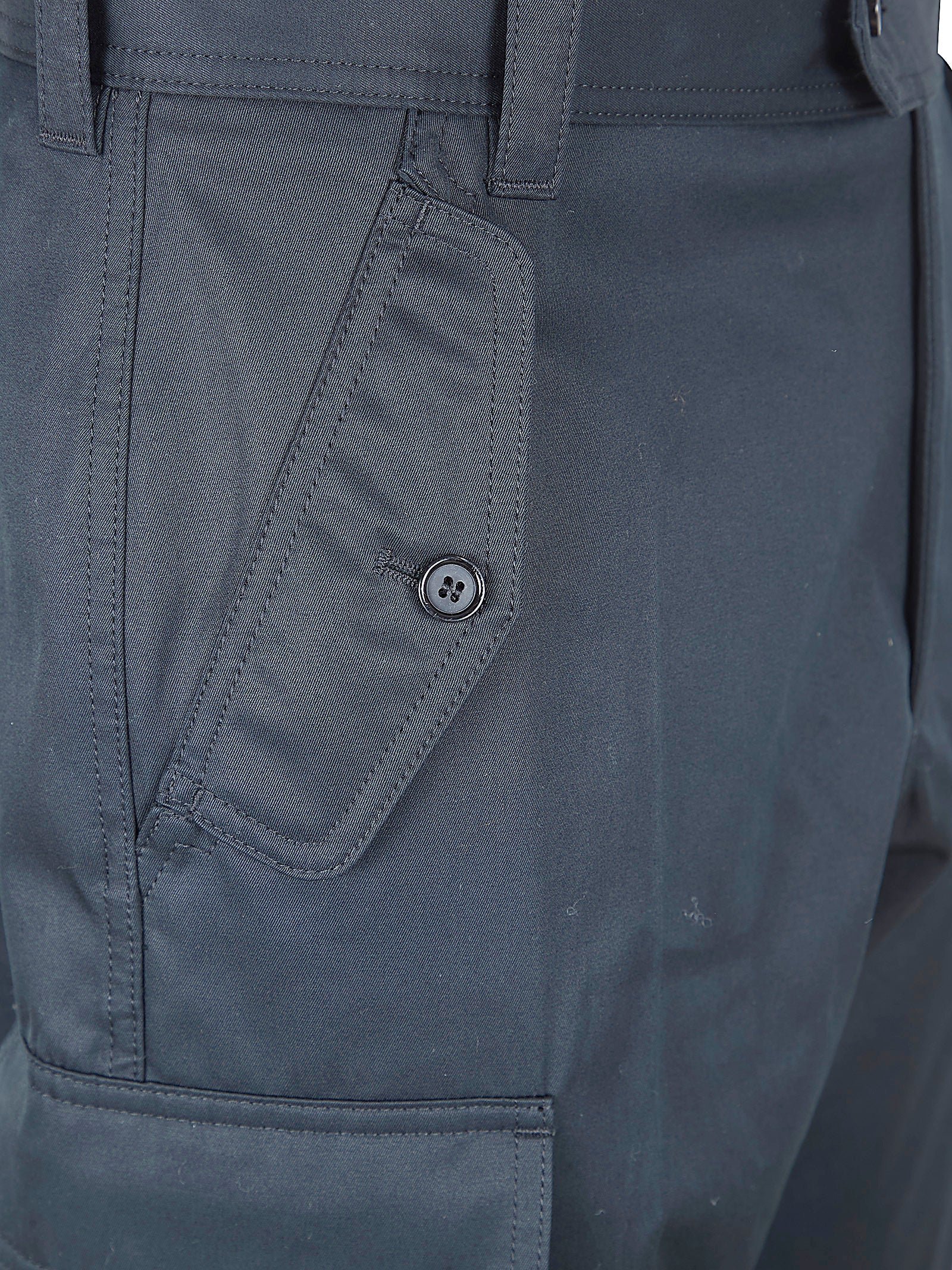 Cotton Gabardine Cargo Trousers