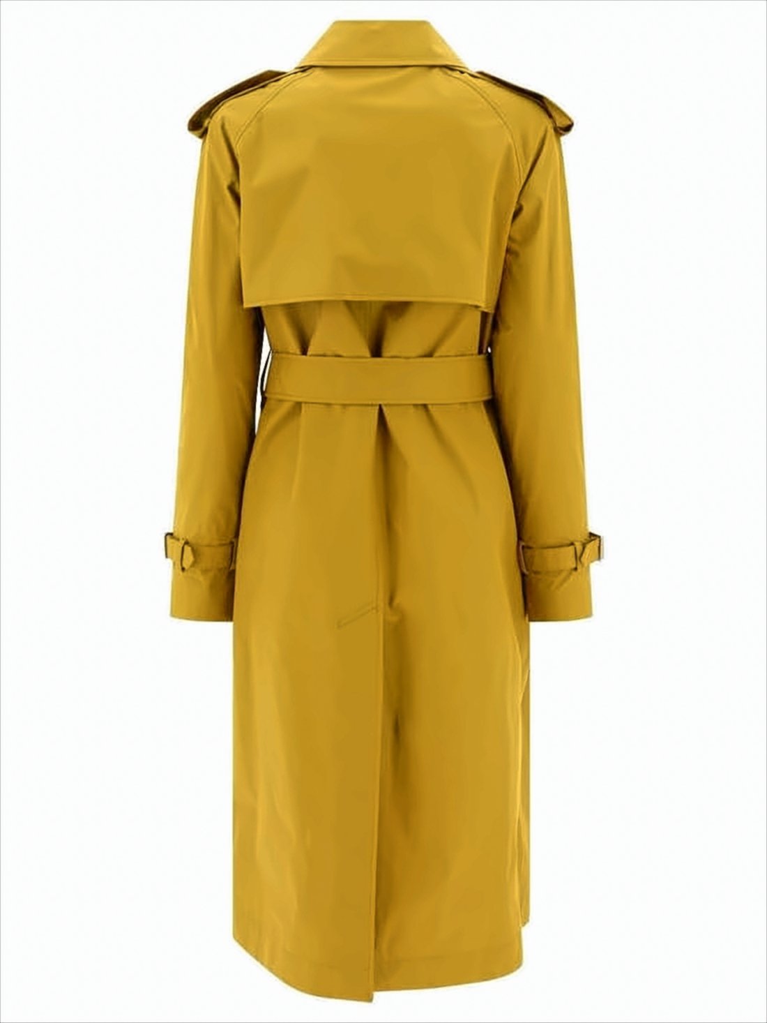 Classic Double-Breasted Trench Coat with Belted Waist