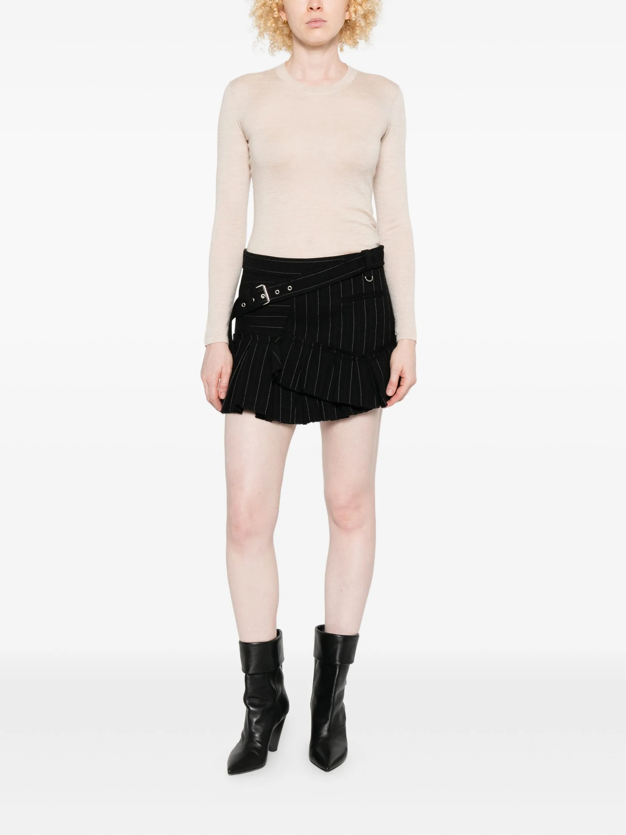 Black Ilona Crew Neck Pullover