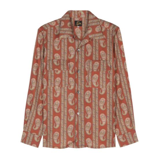 Relaxed Fit Long-Sleeve Shirt With Paisley Motifs