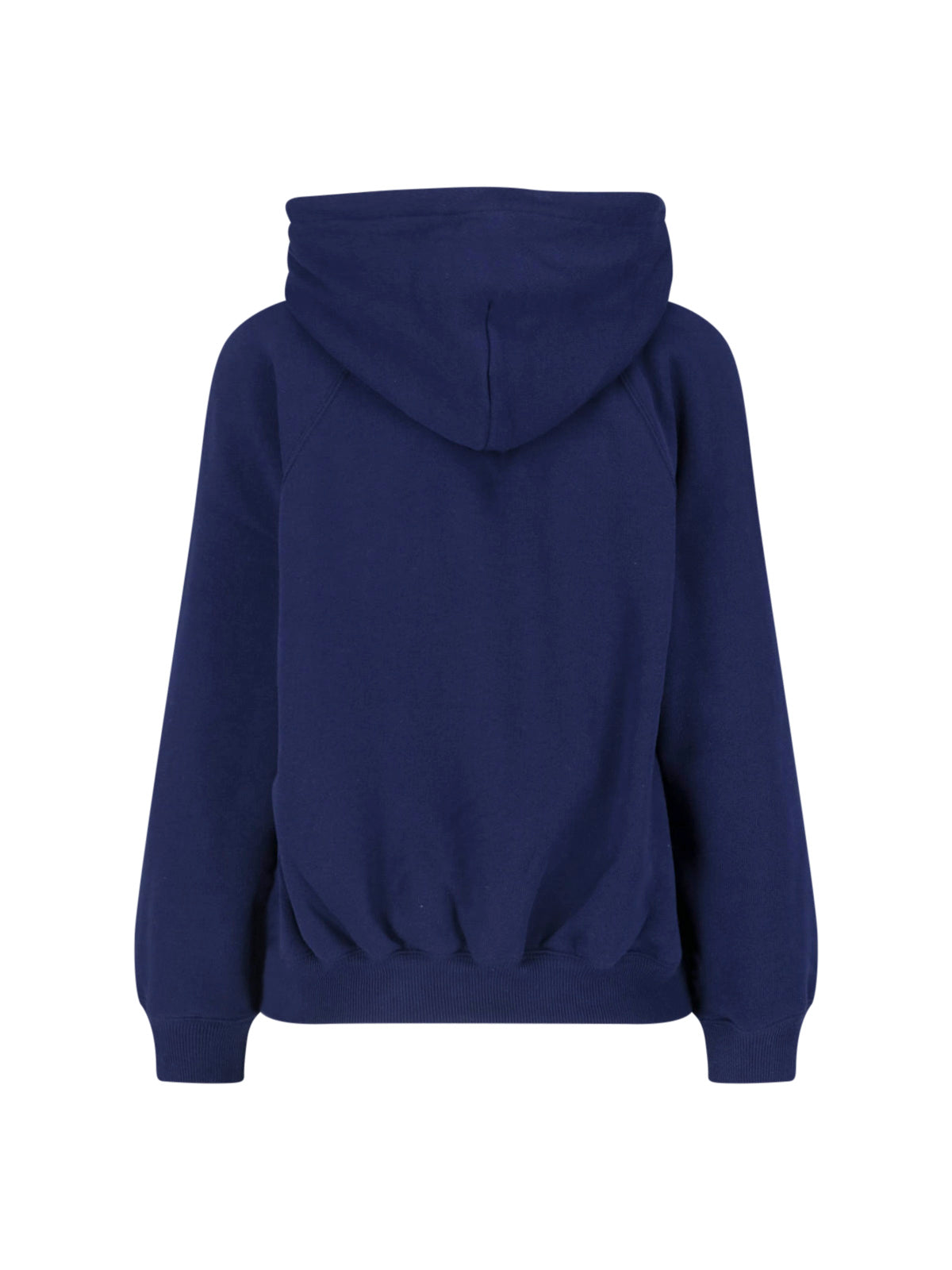 Navy Blue Raglan Sleeve Hooded Sweatshirt