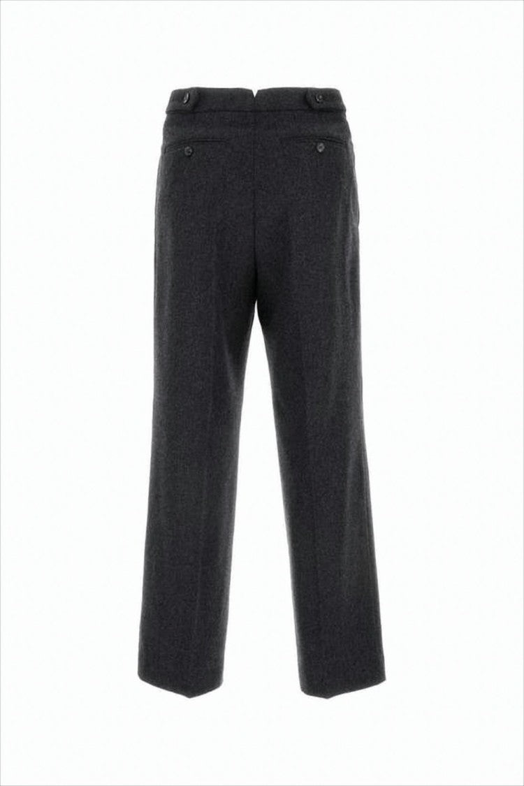 Refined Wool Suit Pants With Tailored Straight-Leg Cut