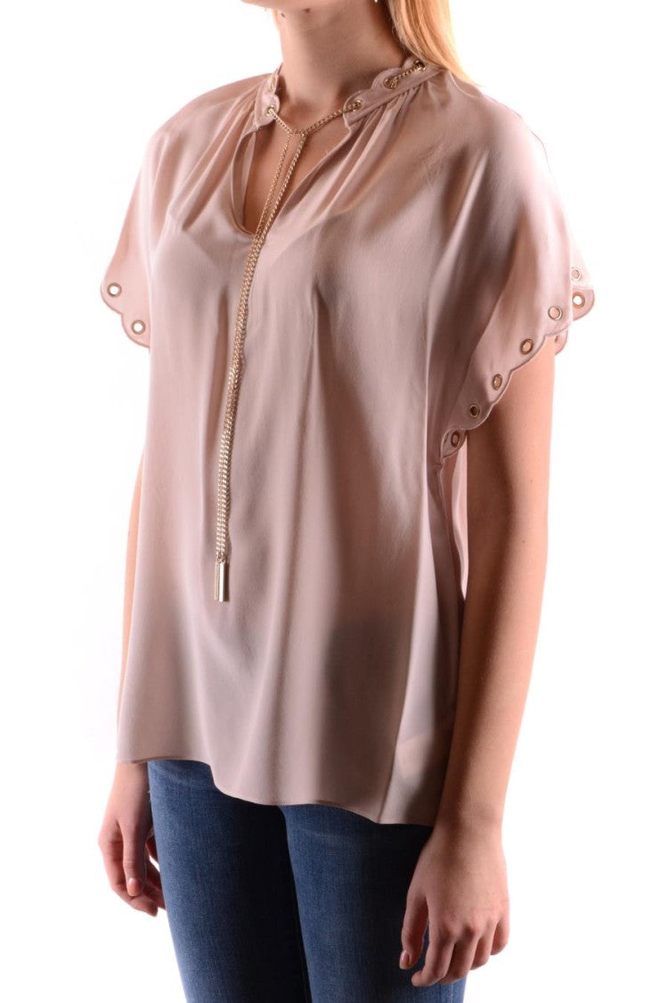 Silk Blouse With Flutter Sleeves