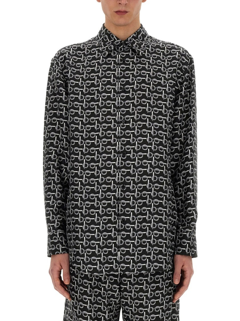 Oversize Black Silk Shirt