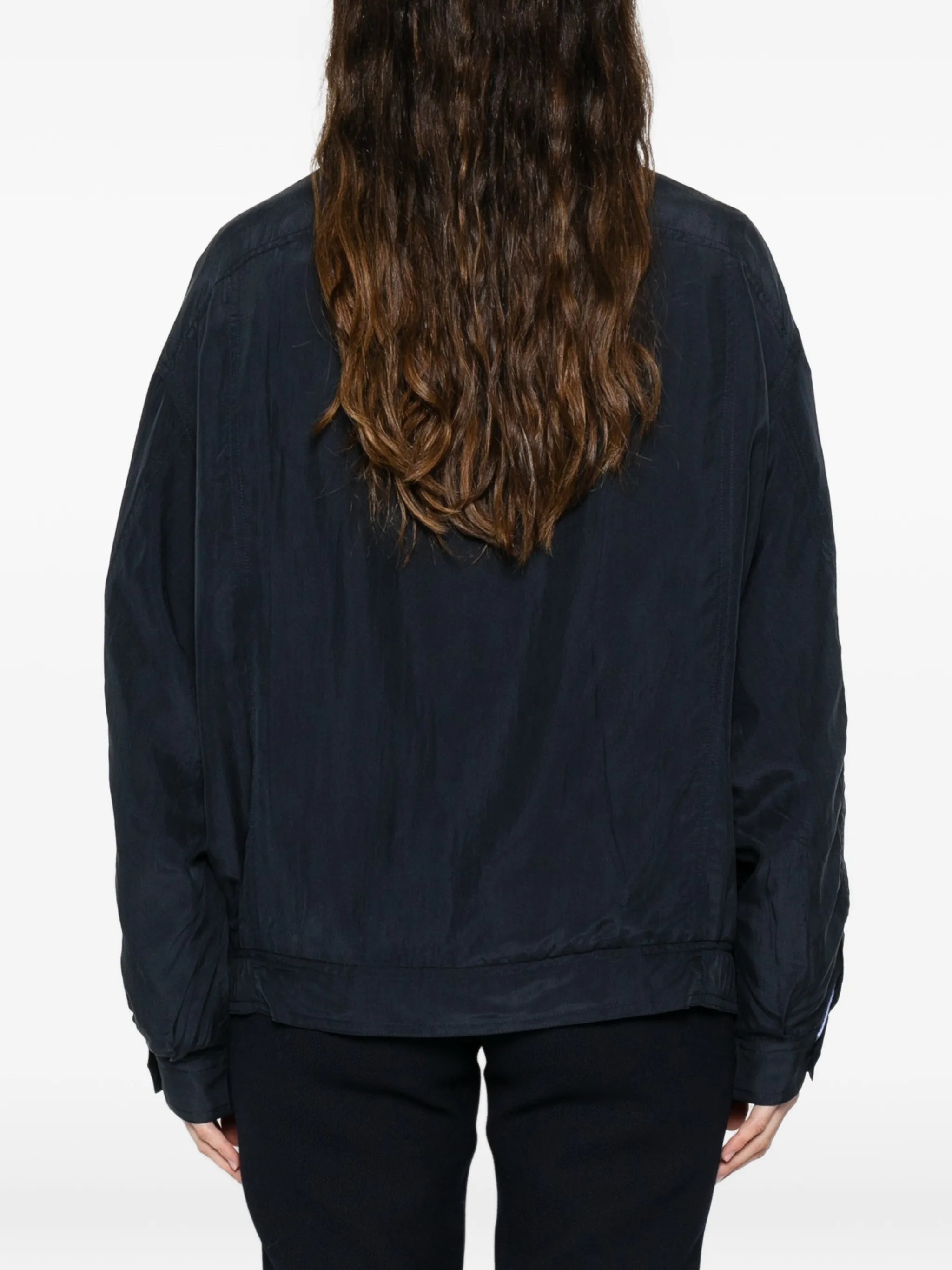 Seta Lavata Button-Up Minimalist Jacket