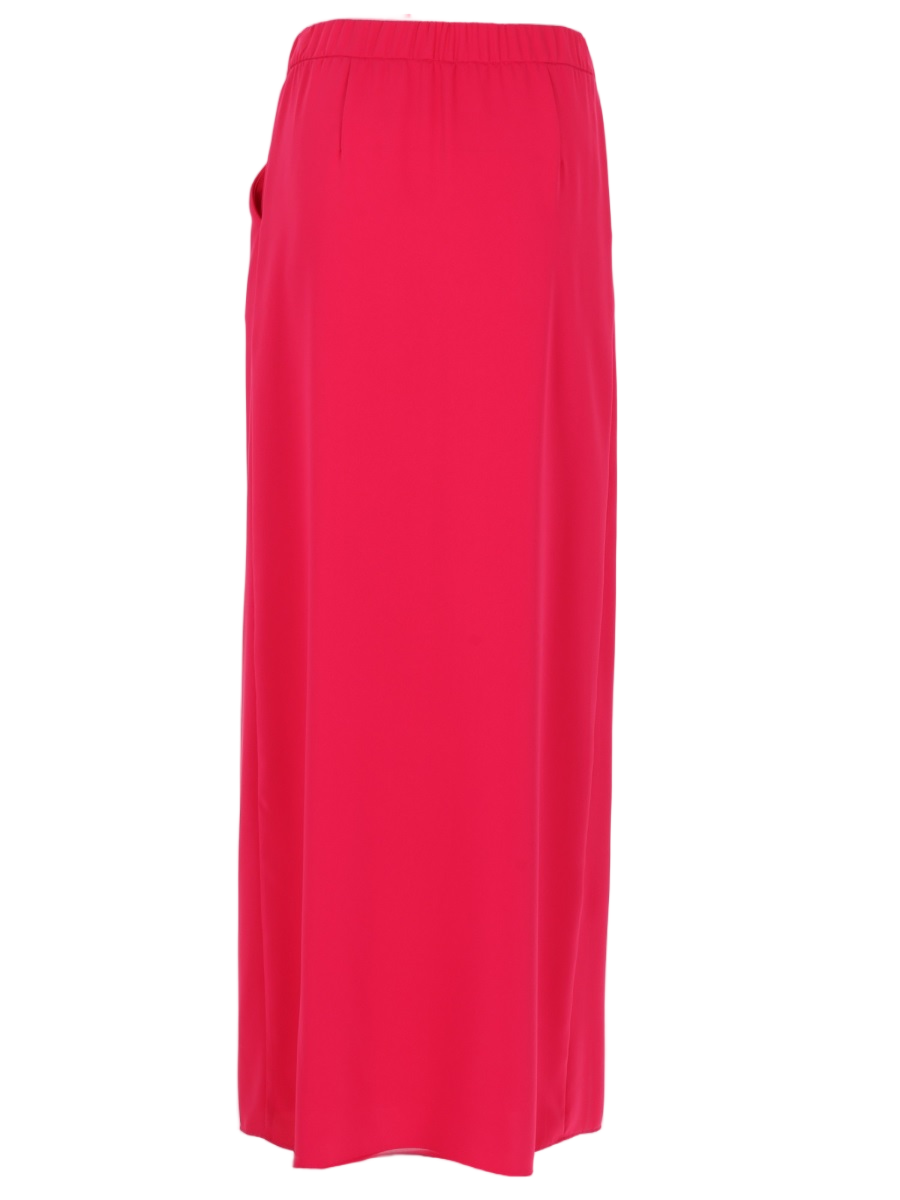 Midi Skirt with High Waist and Fabric Tie Detail