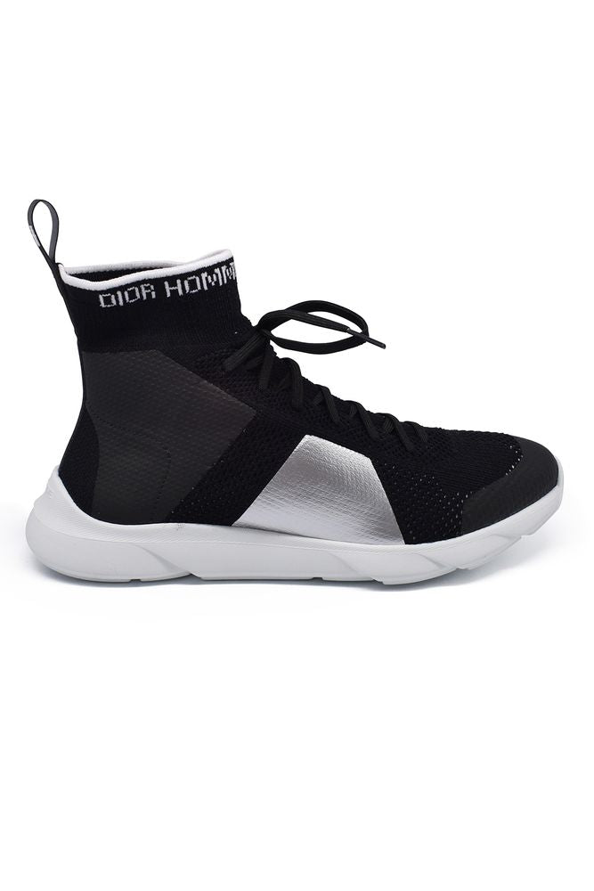 Sock-Style Sneakers With Technical Knit And Rubber Sole