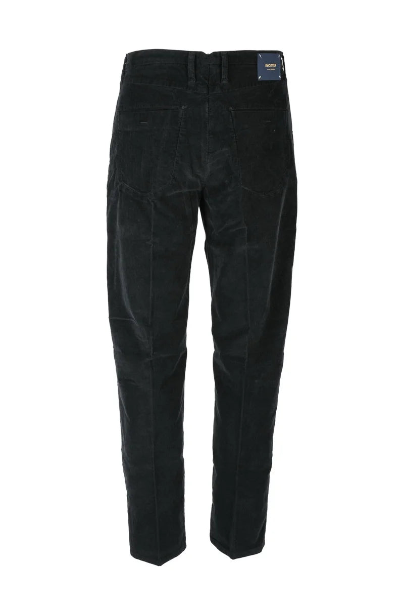 Velvet Stretch Trousers - Black