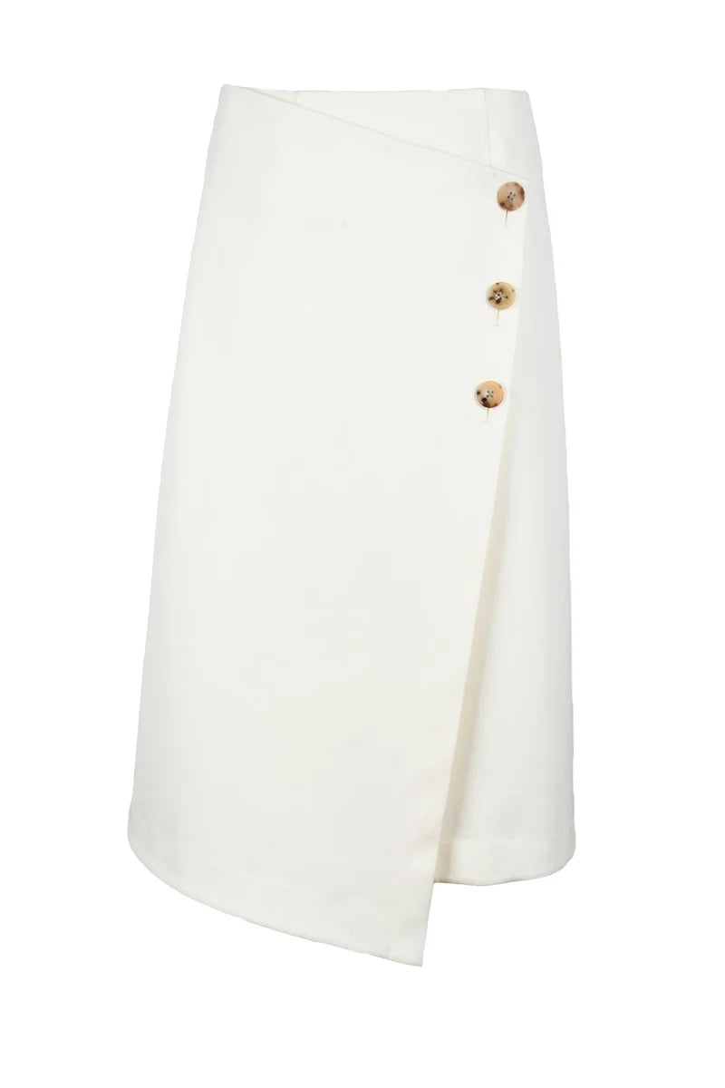 Women's Skirt White Asymmetrical