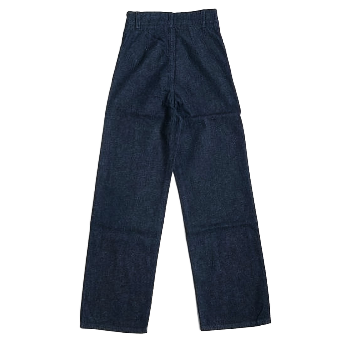 High-Waisted Straight-Leg Denim Pants with Button Closure