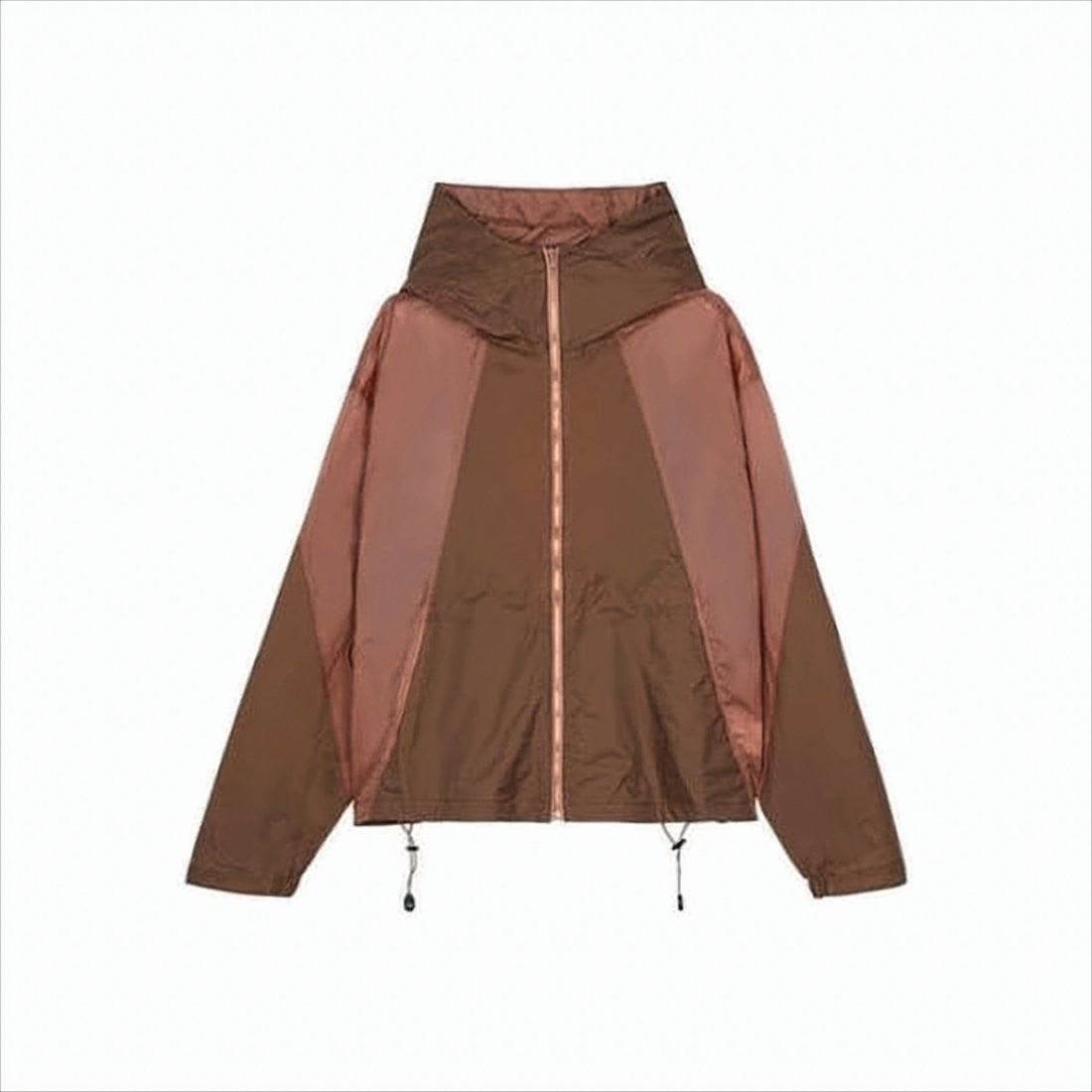 Two-Tone Lightweight Jacket with High Collar