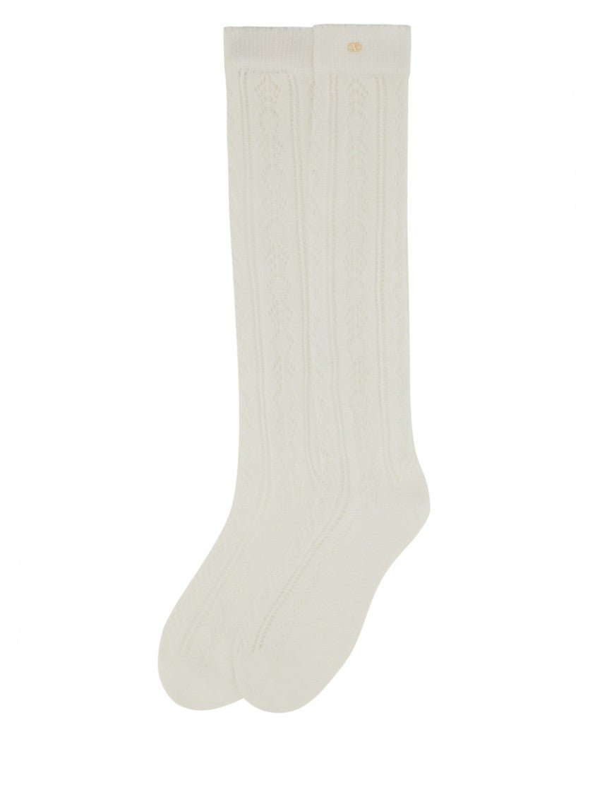 Long Socks With Textured Finish