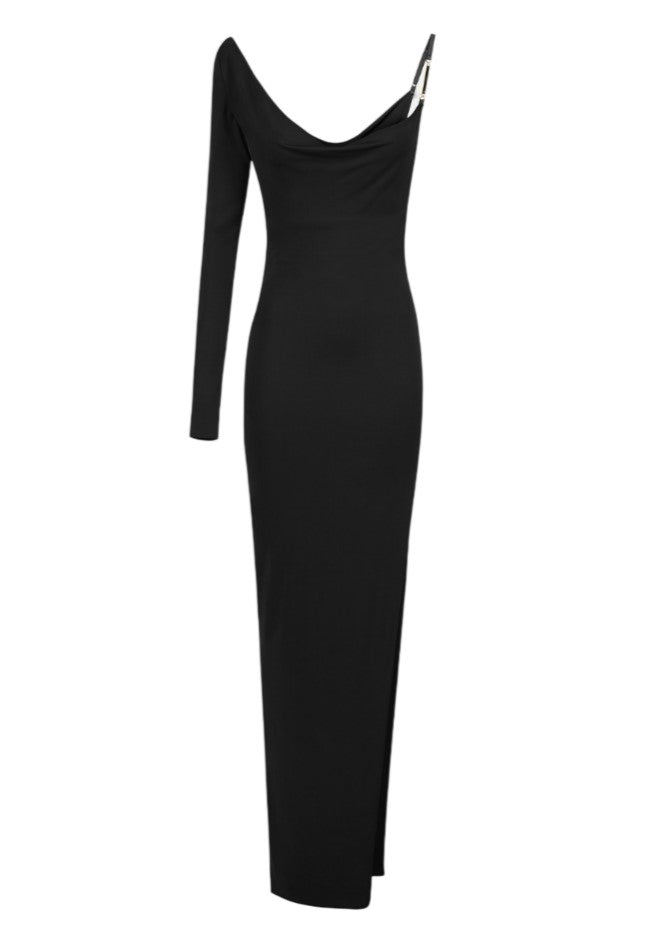 Red Carpet Crêpe Jersey Slit Dress