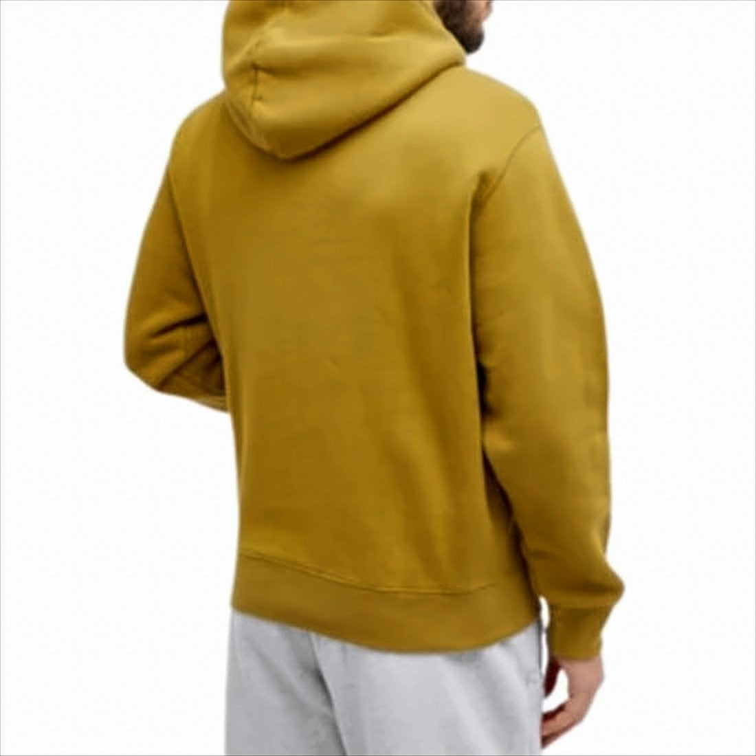 Solid Mustard Yellow Zip-Up Hoodie With Emblematic Fox Logo