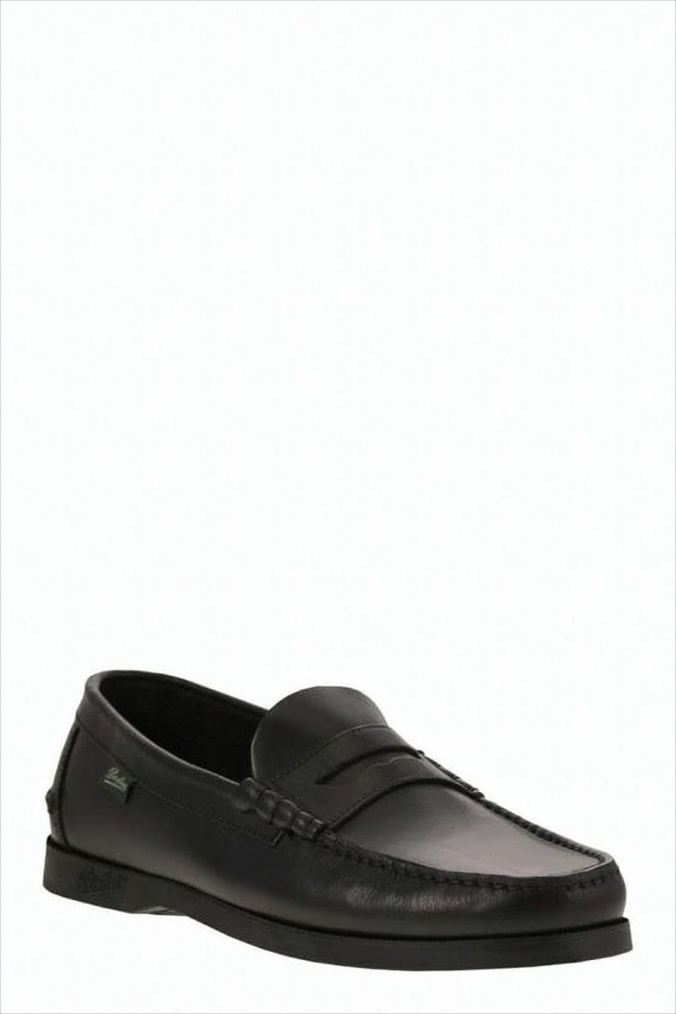 Penny Loafers with Smooth Leather and Rubber Sole