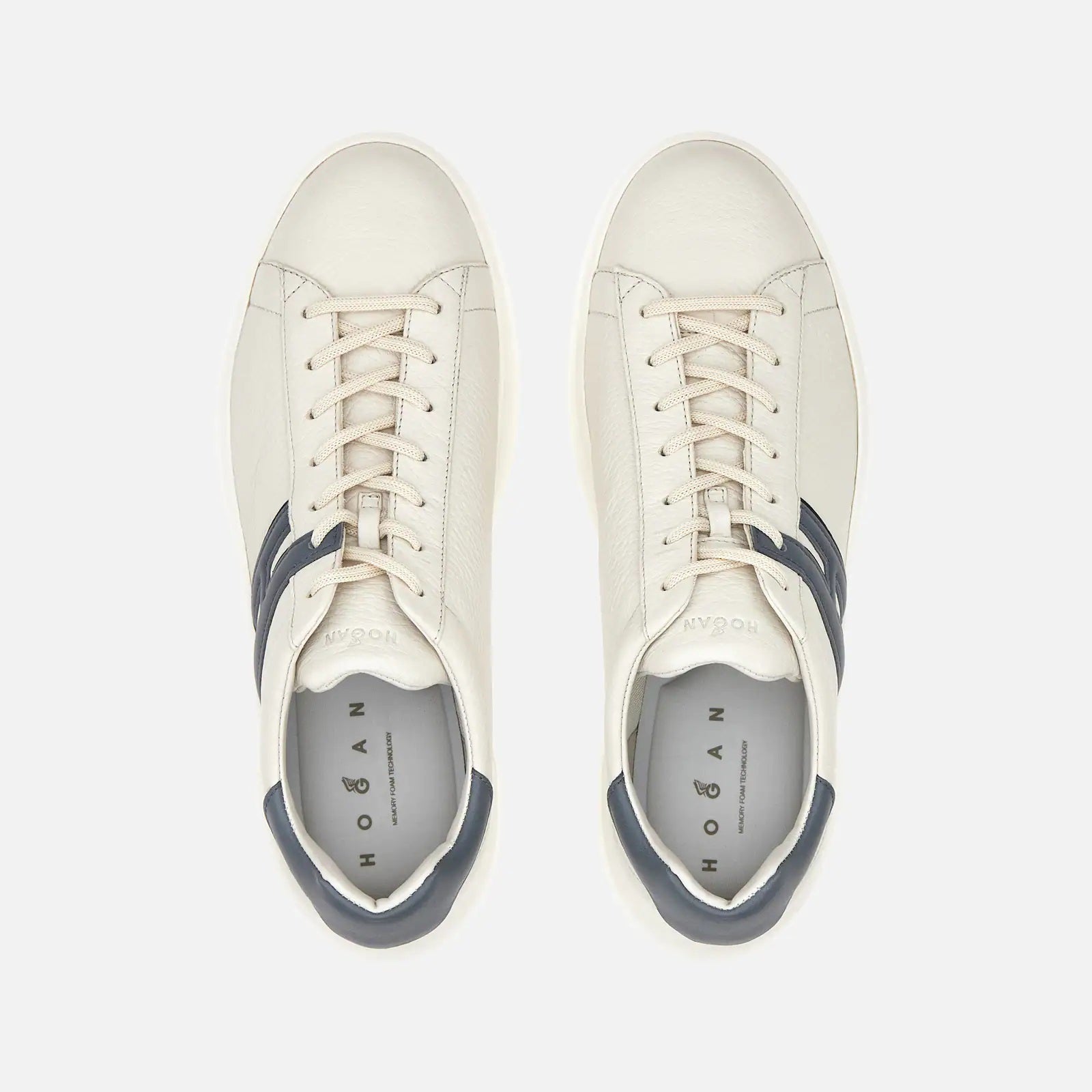H580 Allacciato H Profilo Sneakers in White Light Blue