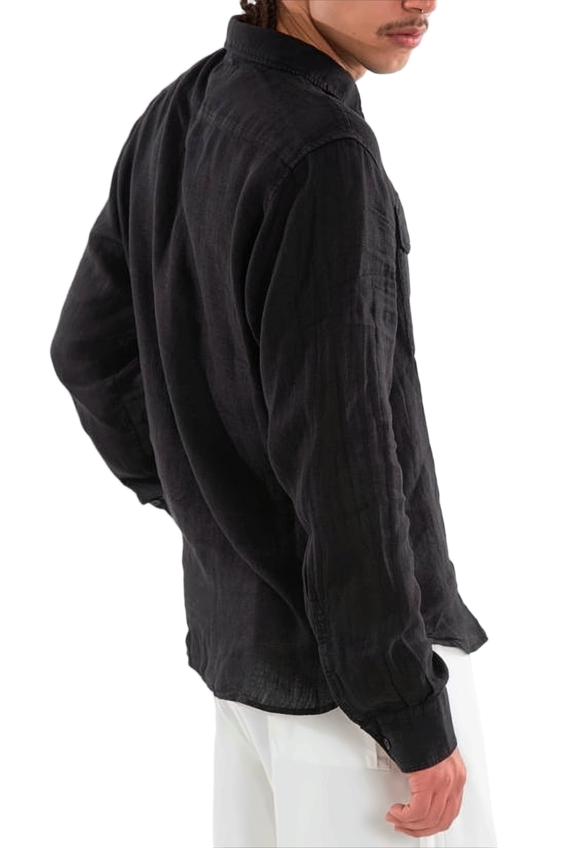 Relaxed Fit Long-Sleeve Linen Shirt