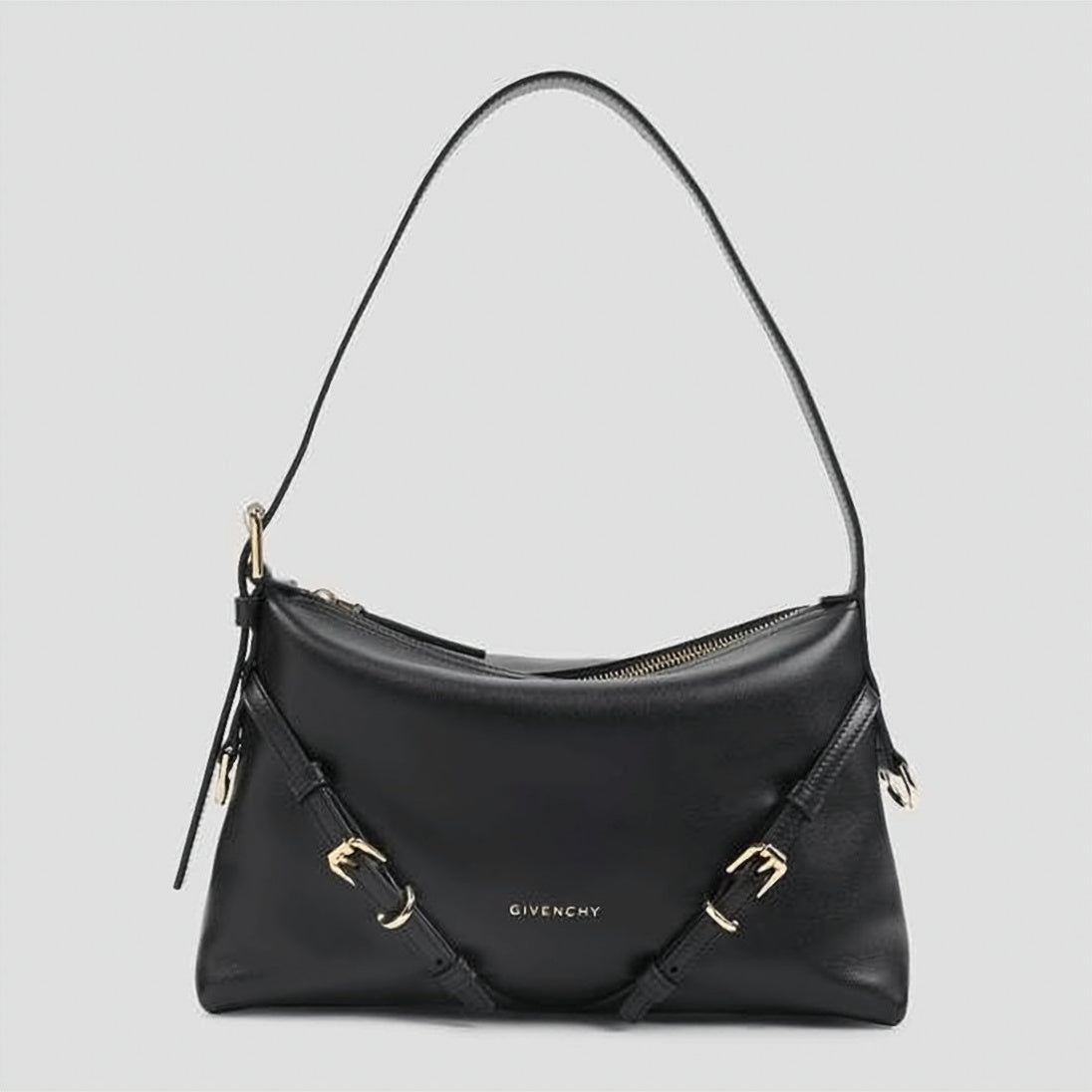 Minimalist Calf Leather Shoulder Bag with Adjustable Strap