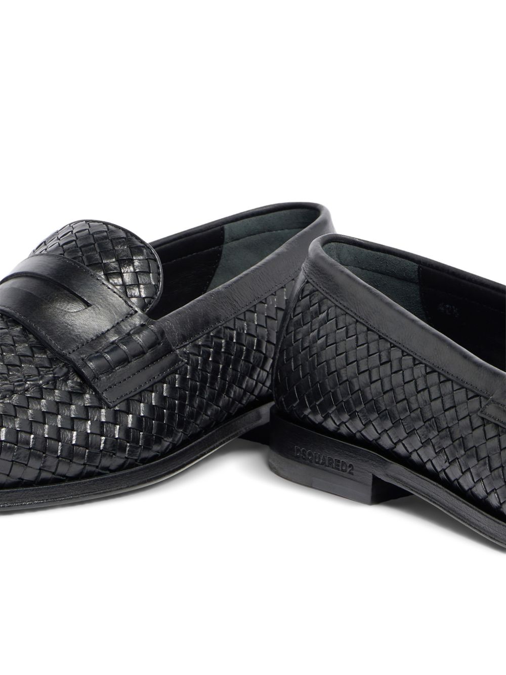 Woven Texture Flat Shoes With Low Heel