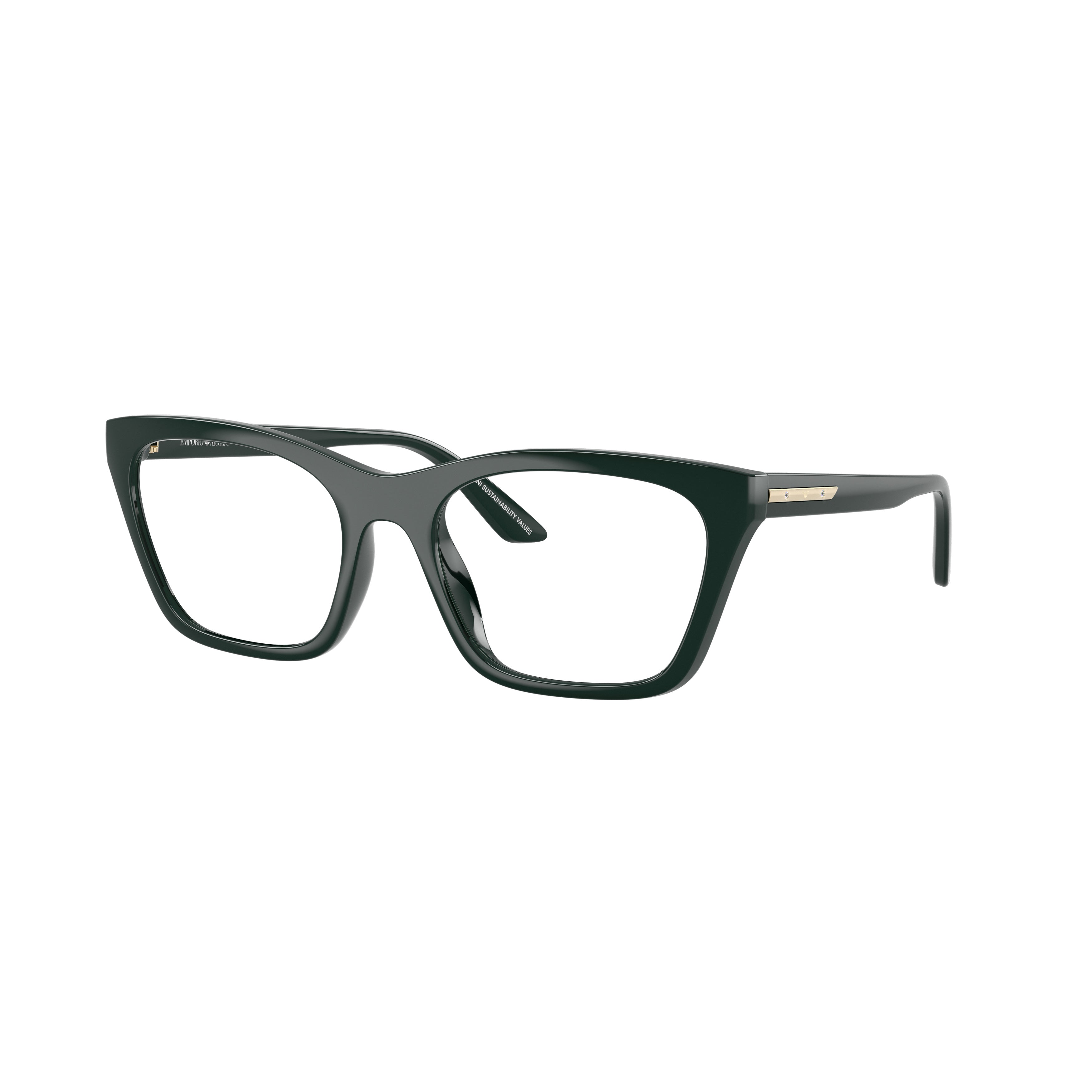 Oversized Black Square Frame Emporio Armani Eyeglasses