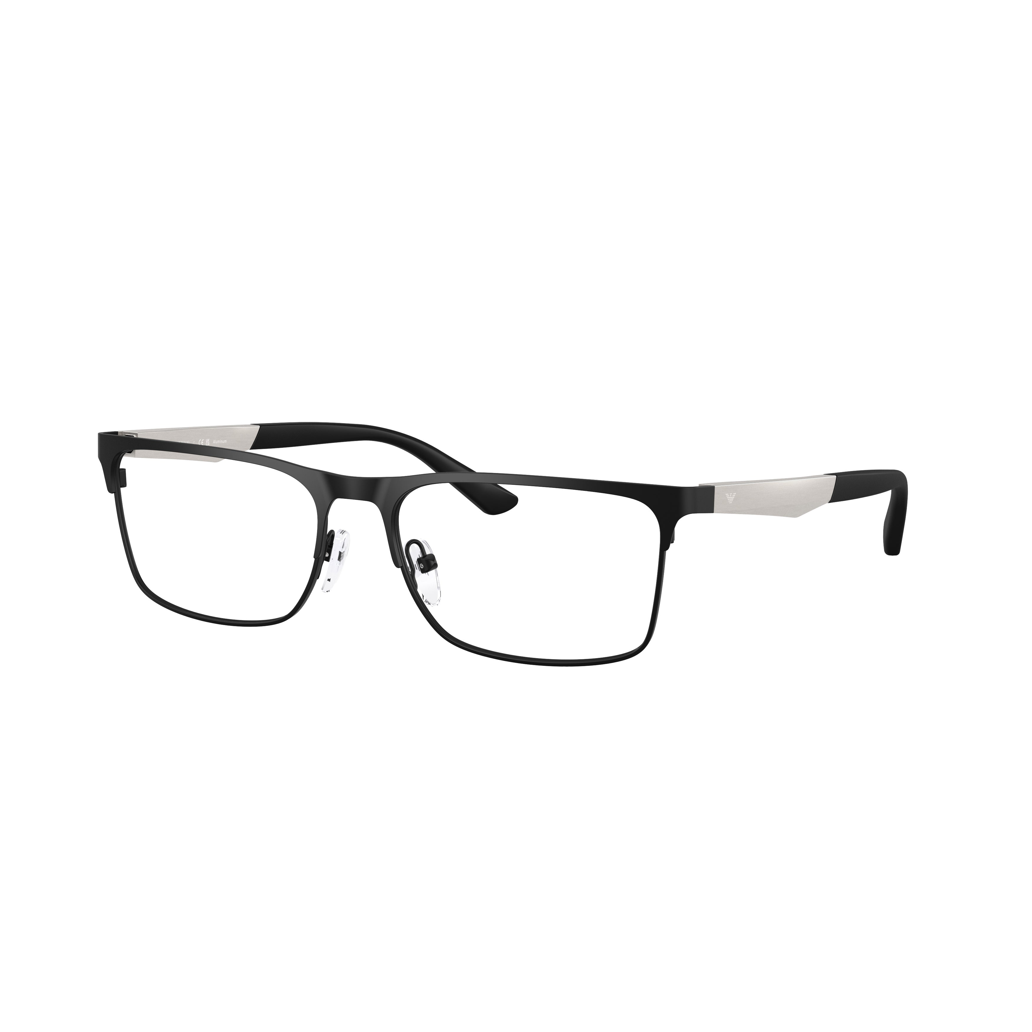 0ea1183 Rectangular Matte Black Sunglasses with Silver Accents