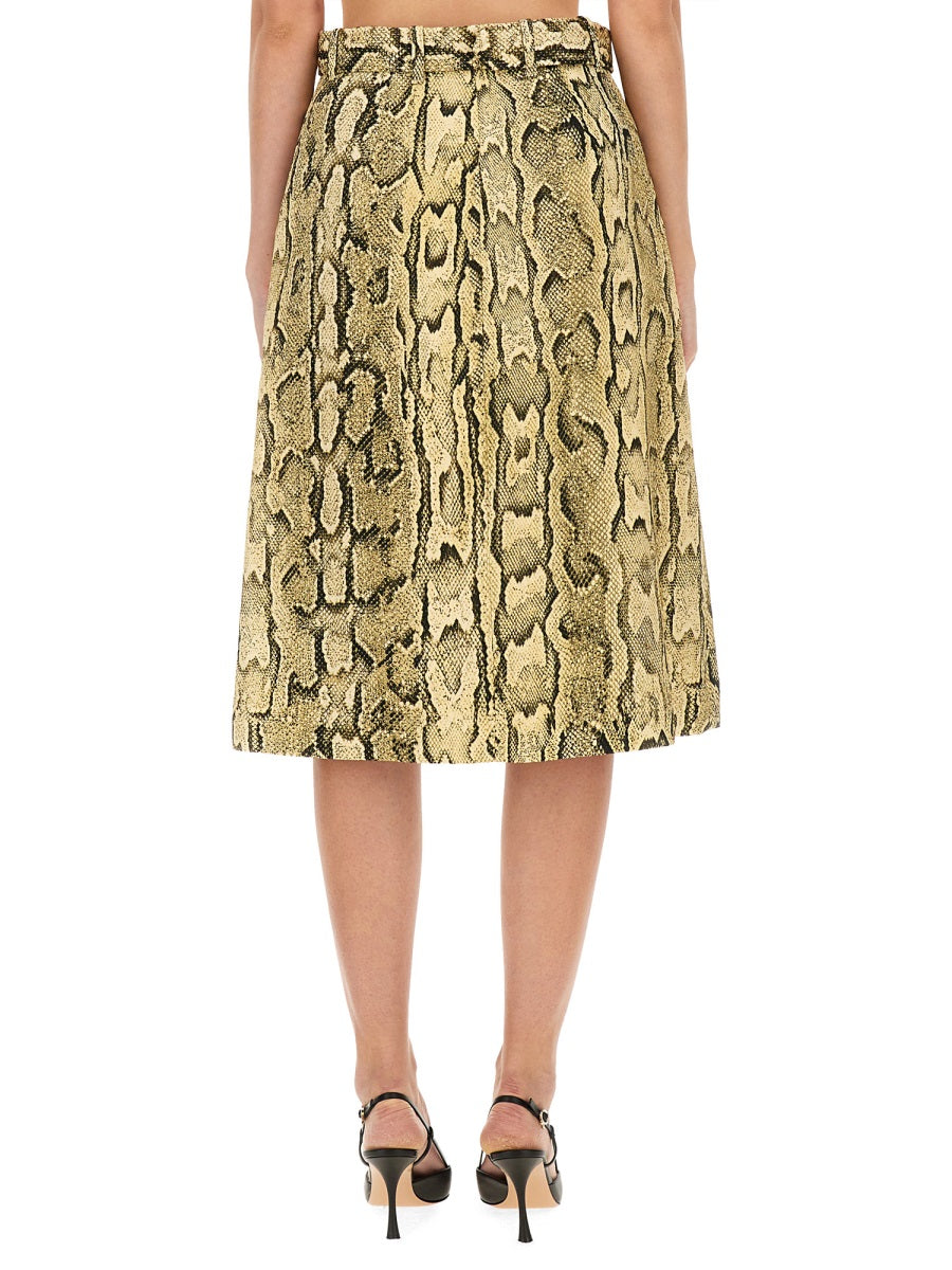 Dynamic Animal Pattern Skirt With Elegant Silhouette