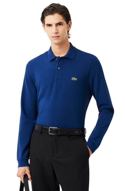 China Blue Long Sleeves Polo