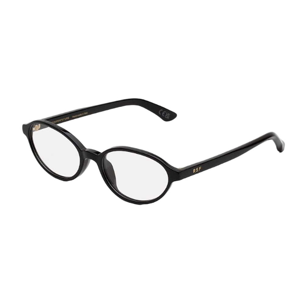 Numero 04 Black Ultra-Thin Oval Eyeglasses