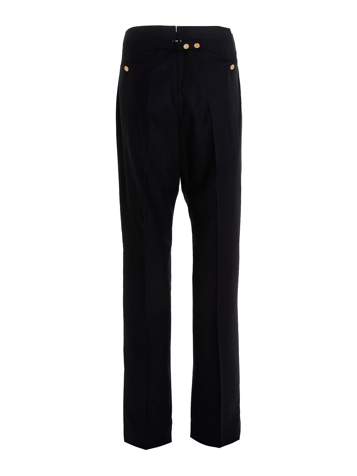 Tailored Wool Suit Set with Notch Lapel and Striped Lining