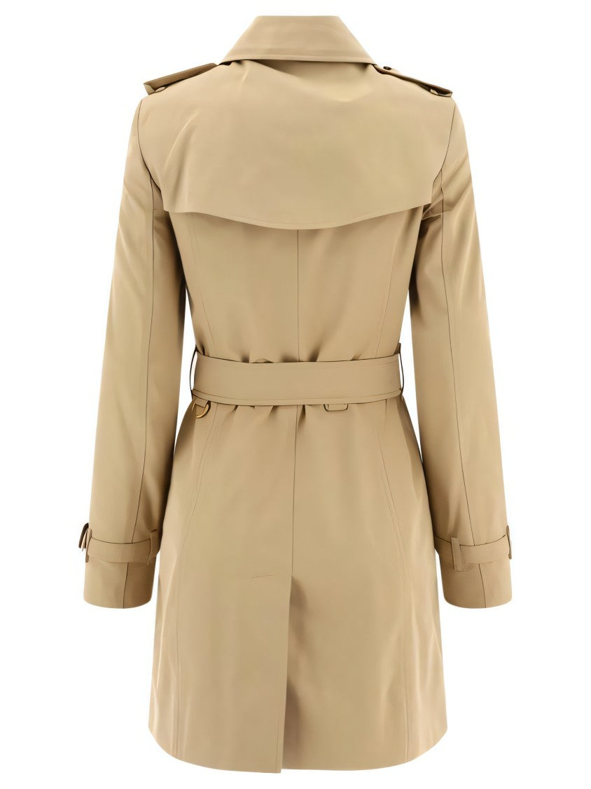 Double-Breasted Trench Coat with Belted Waist