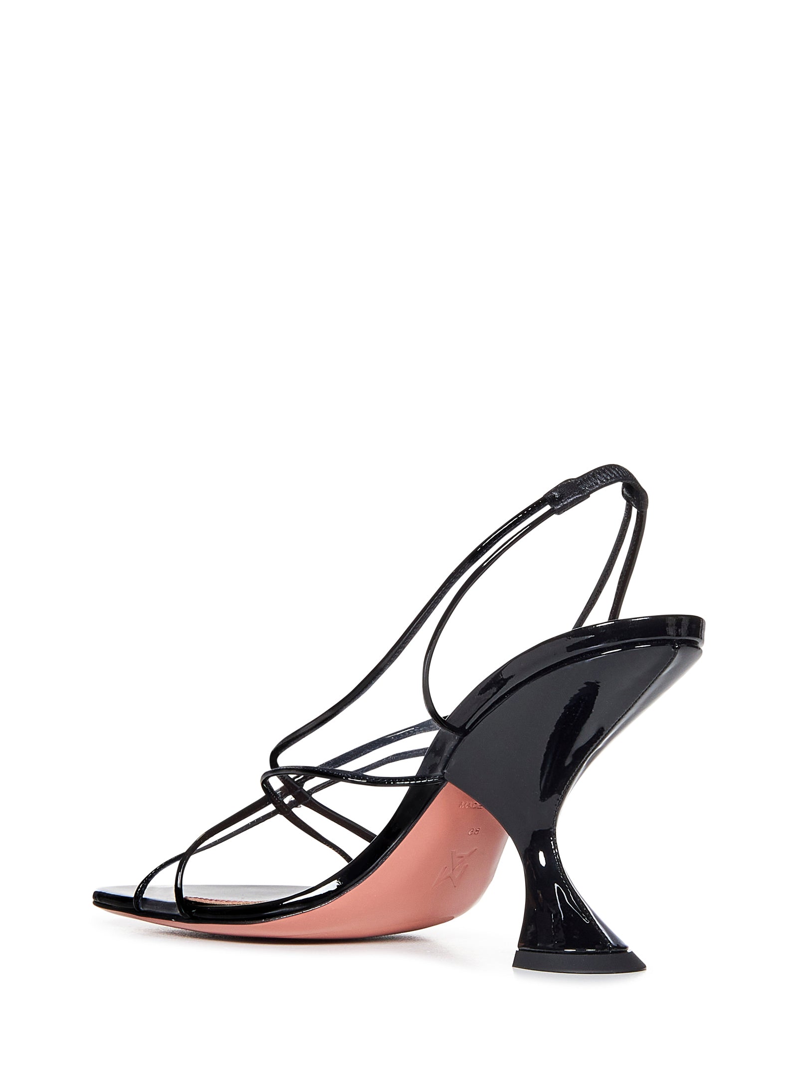 Curved Heel Sandals With Transparent Pvc