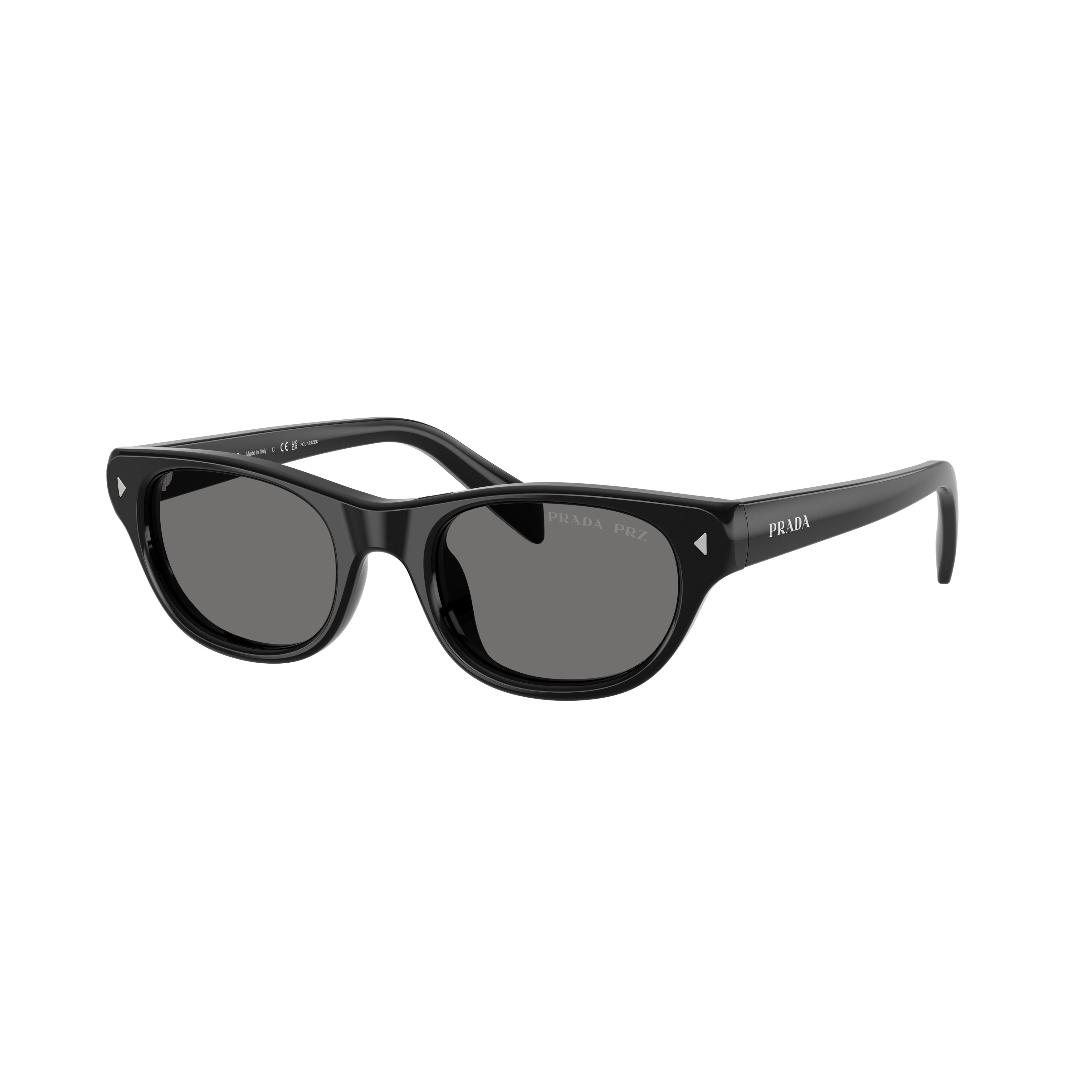 0pr C08s Glossy Black Acetate Sunglasses