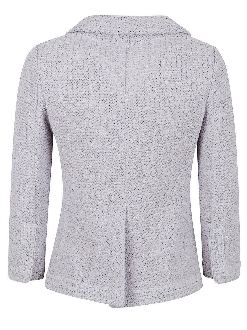 Grey Lightweight Jacket With Classic Collar