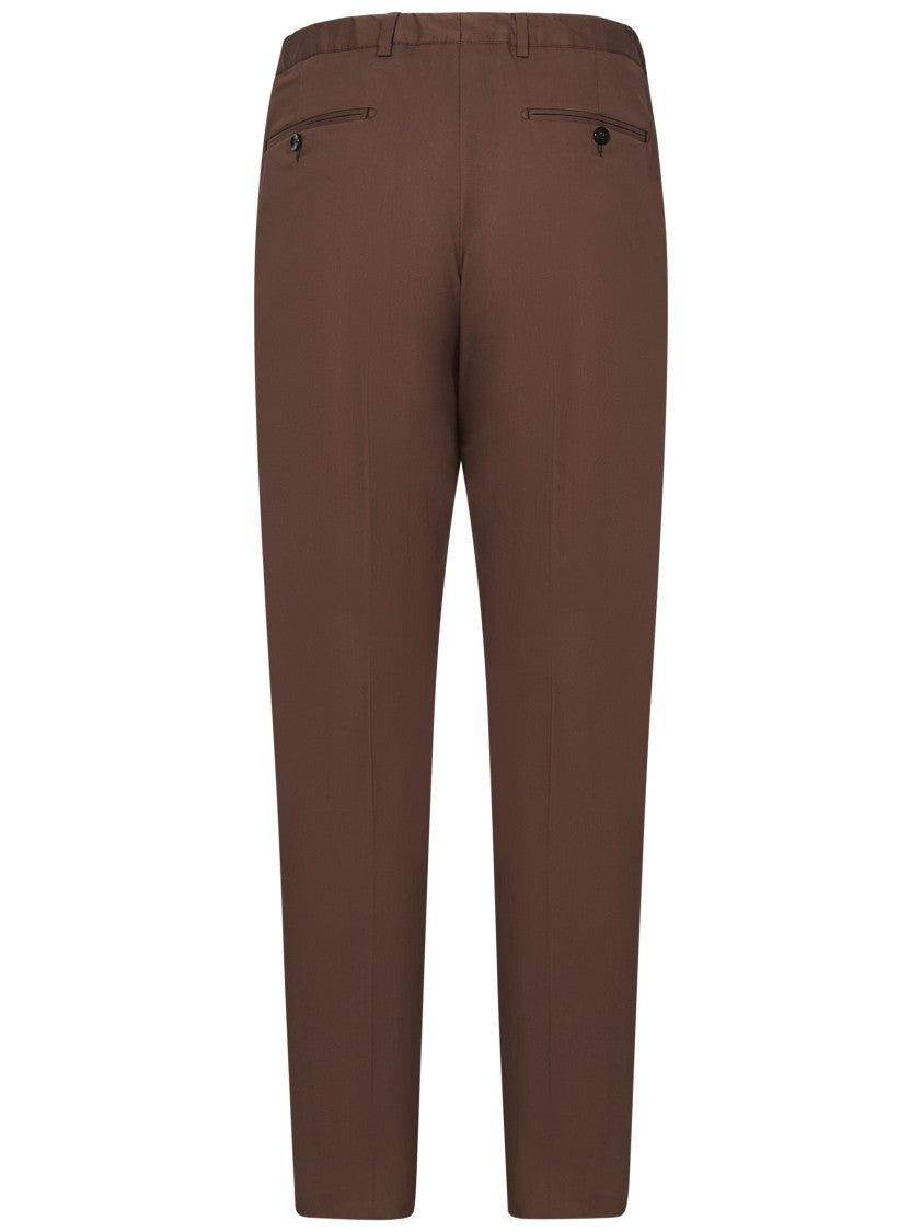 Brown Egyptian Cotton Trousers