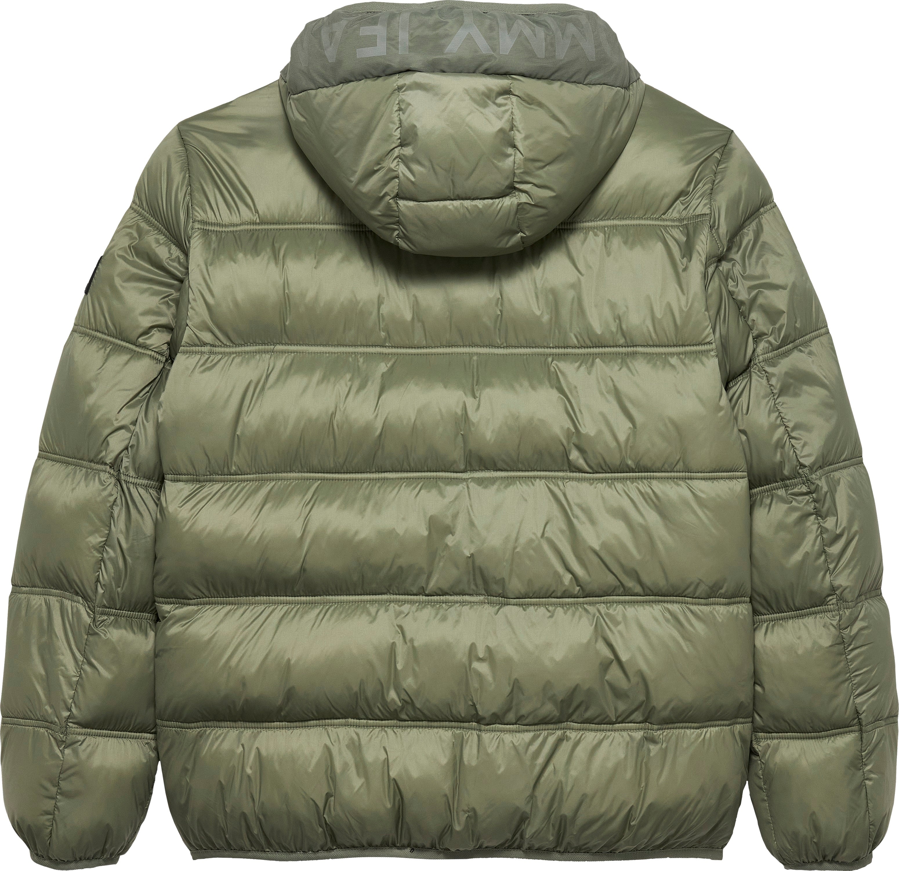 Quilted Green Padded Jacket With Zip Closure