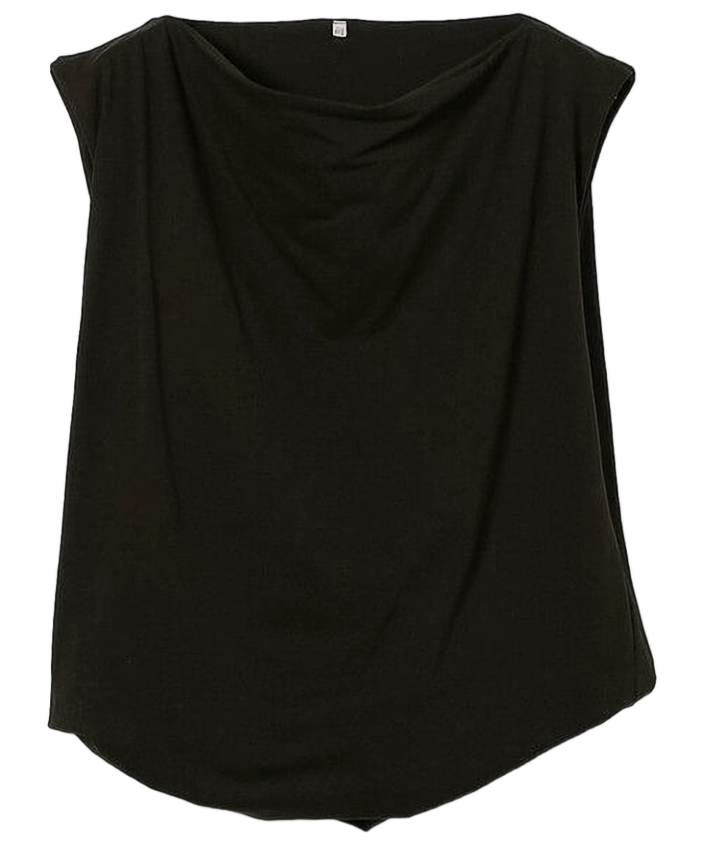 Loose-Fit Sleeveless Black Top