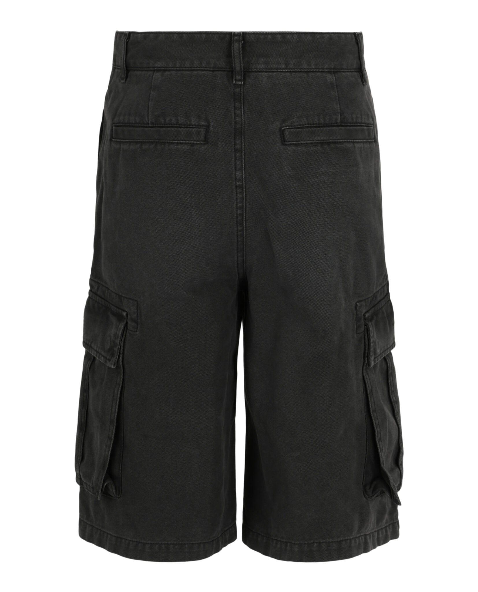 Embroidered Cargo Denim Shorts