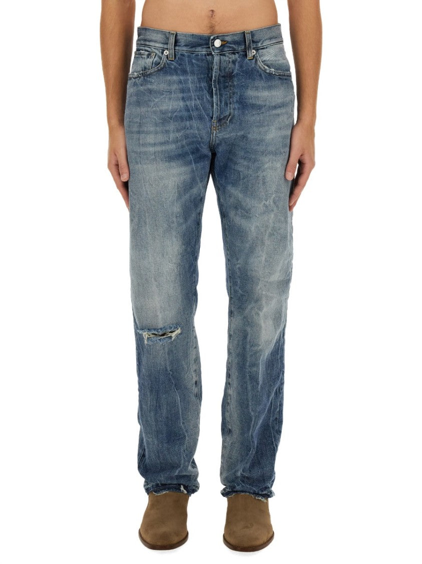 Classic Straight-Leg Denim Jeans