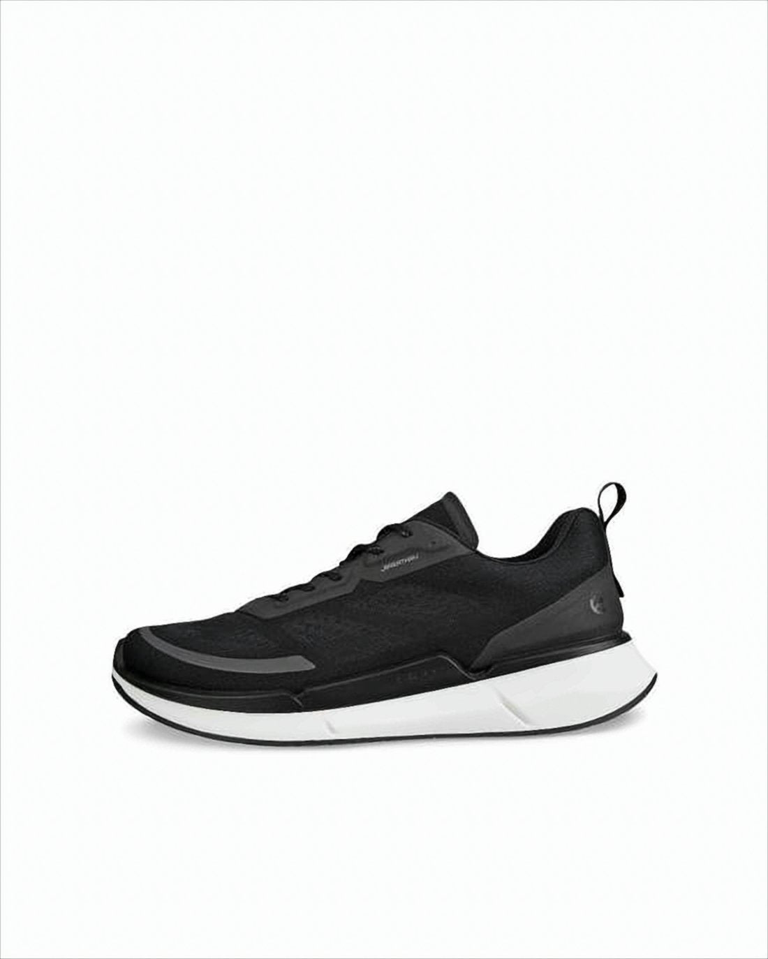 Low-Profile Black Mesh Sneakers with Rubber Sole