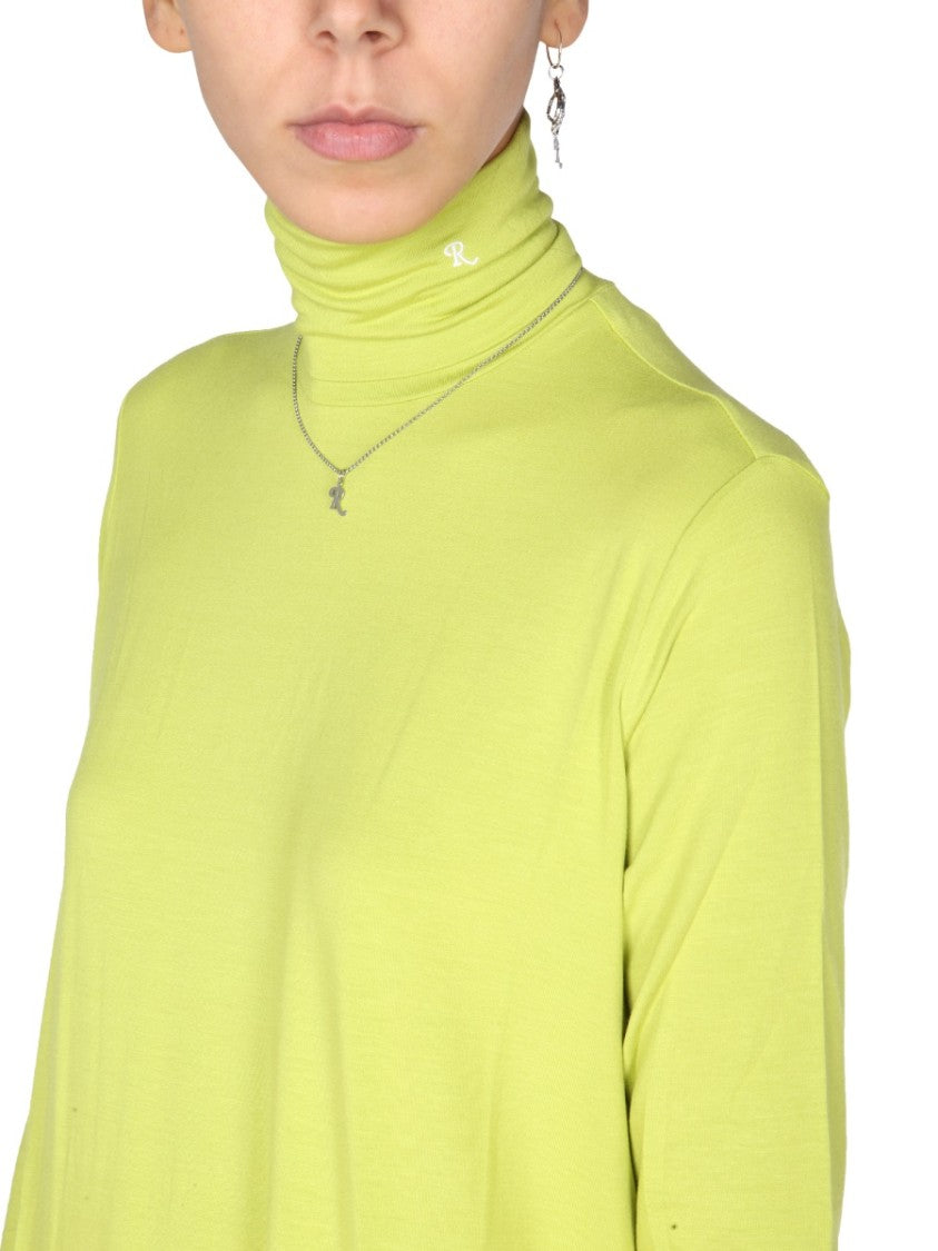High Neck Jersey Midi Dress