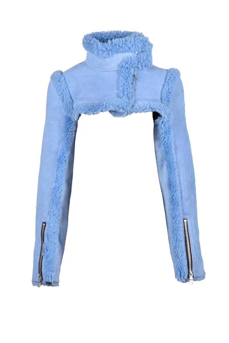Cropped Celeste Leather Jacket