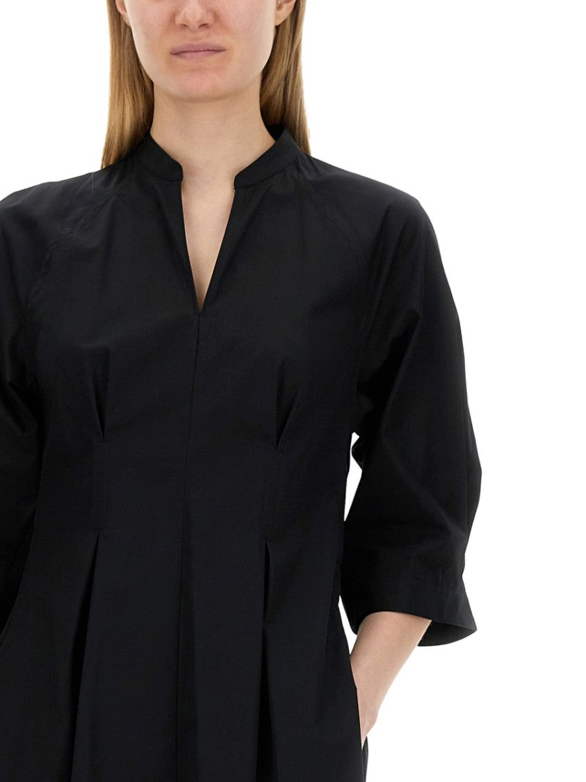 Pleated Black Long Dress