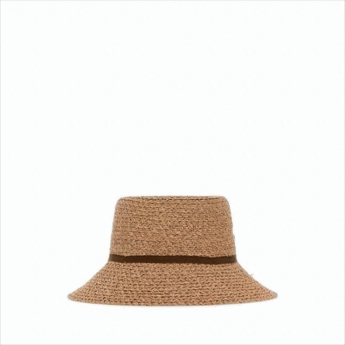 Woven Raffia Bucket Hat with Decorative Bow Detail